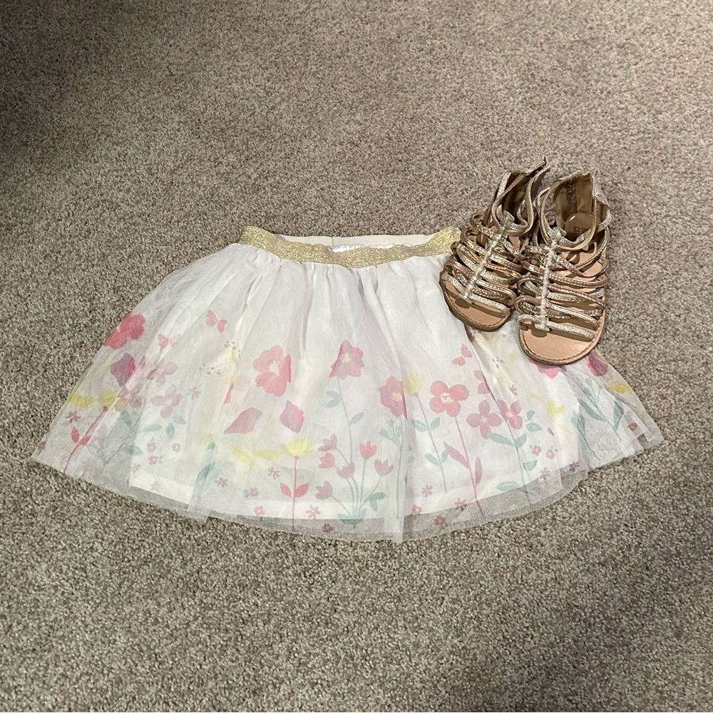 Carters 6x floral skirt with Harper Canyon Sandals
